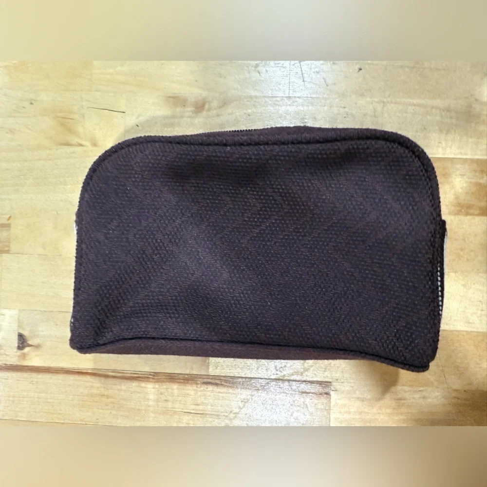 Etihad Brown Cosmetic Travel Bag Hobo Style